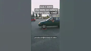 SLIP TEST - Subaru Justy 4WD - test preview - @4x4.tests.on.rollers