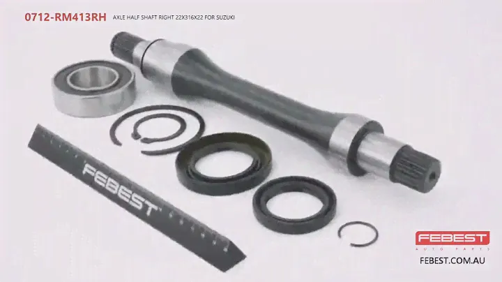 0712-RM413RH AXLE HALF SHAFT RIGHT 22X316X22 FOR SUZUKI